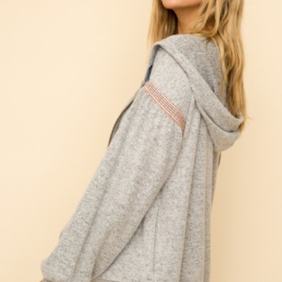 Hem & Thread Hoodie Zipper Jacket NWT - Picture 4 of 8